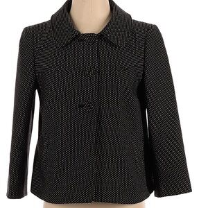 Ann Taylor Black and White Polka Dot Patterned Blazer Size 4